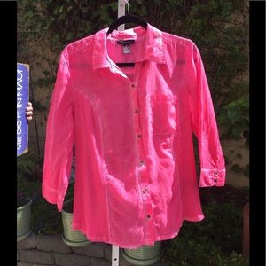 STYLE & CO. WOMENS PINK BLOUSE Sz.M.